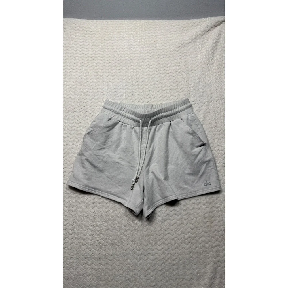 Alo Yoga Womens Heather Grey Accolade Sweat Shorts Size S W5813R